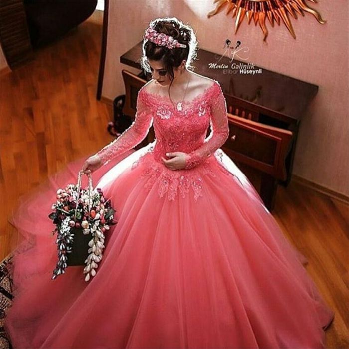 Pink dress dresses wedding hot big pretty fashion girls designs white ideas dia palabra exclusivamente del la splash colour quinceanera