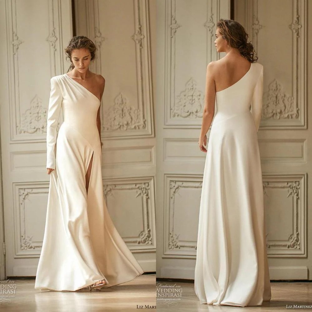 One shoulder wedding dresses