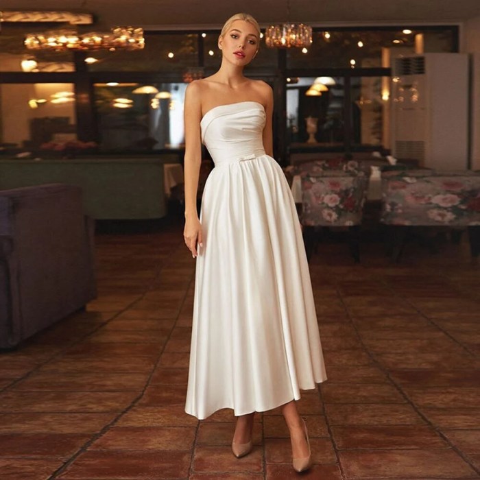 Ankle length wedding dresses