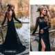 Elegant black wedding dresses