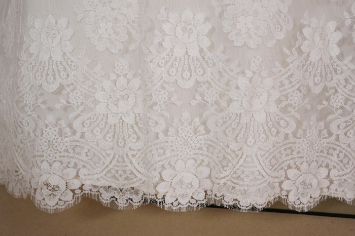 Chantilly lace wedding dress