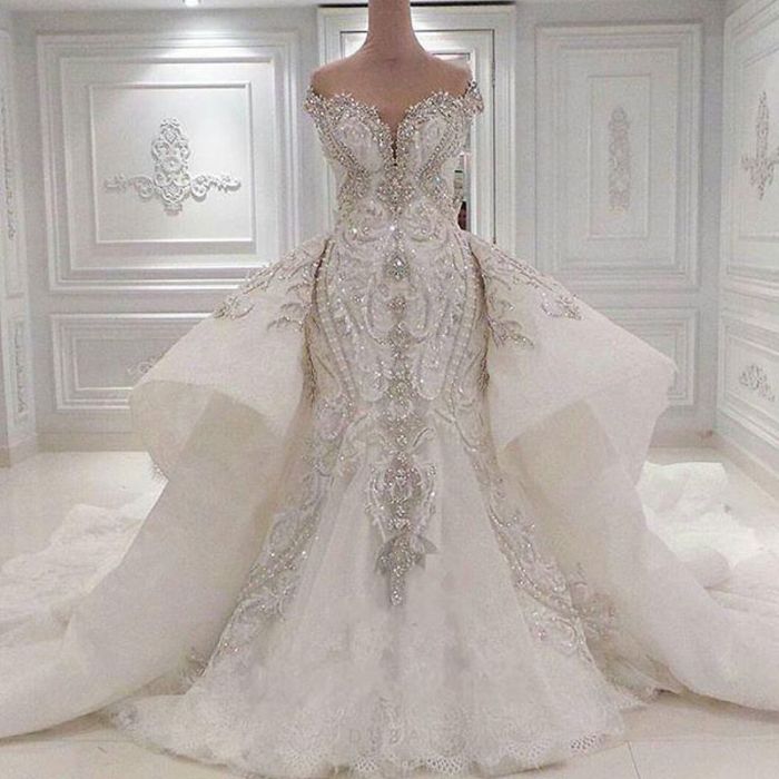 Mermaid wedding dresses with bling