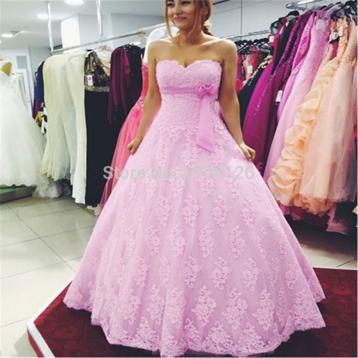 Wedding dress hot pink