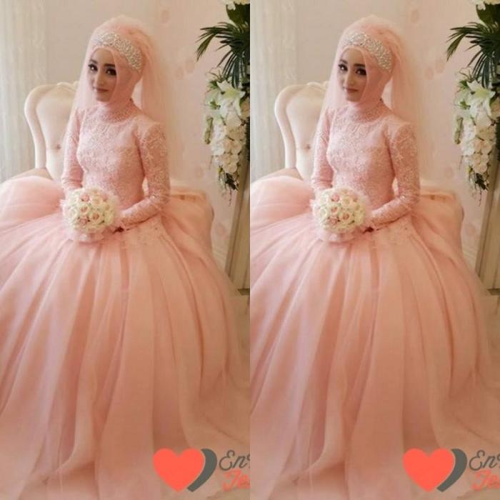 Peach color dress for wedding