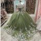 Sage green formal dress for wedding