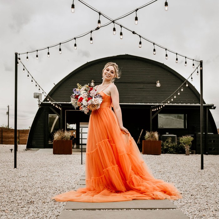 Orange dresses for wedding